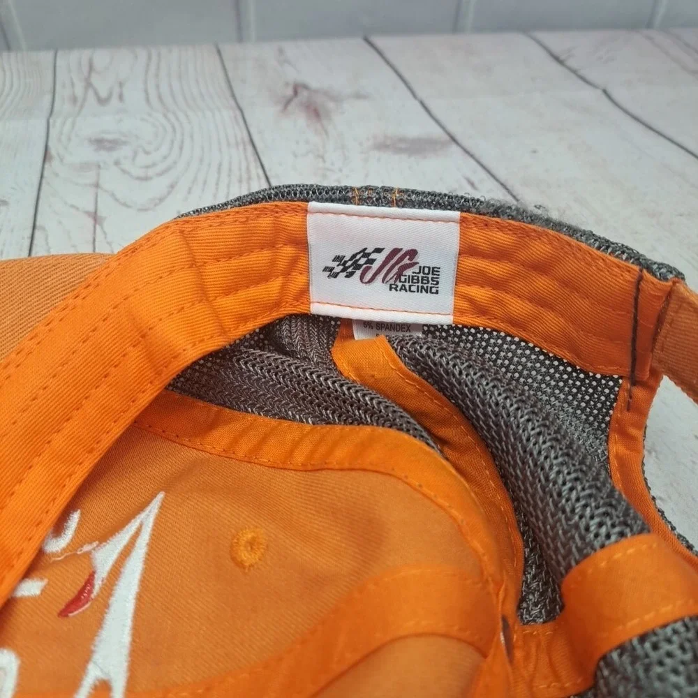 Nascar Joe Gibbs Racing ARRIS Orange Grey Stripes Mesh Hat Ball Cap